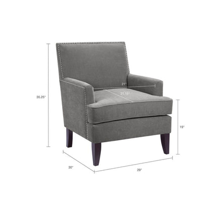Colton - Track Arm Club Chair With Nailhead Trim