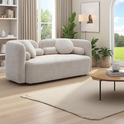 2 Seater Sofa Couch For Living Room - Light Beige