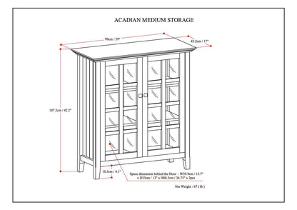Acadian - Medium Storage Cabinet - Light Brown