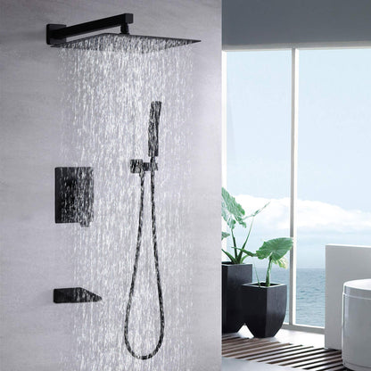 Modern 10" Wall Mounted Rainfall Shower Head System