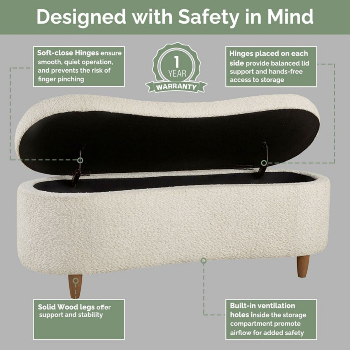 Flip Top Storage Bench