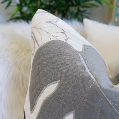 Autumn Vibes Leaf Accent Pillow