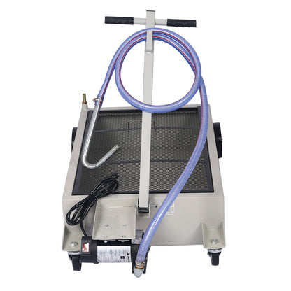 High Impact Polypropylene 20 Gallon Low Profile Oil Drain With Pump Steel - Gray
