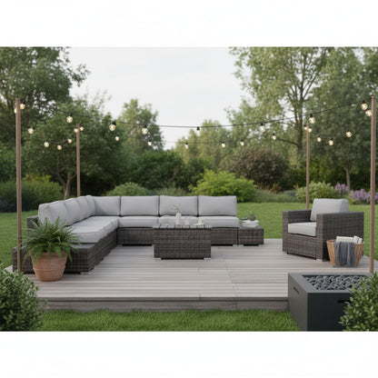 Stylish Entertainment Sectional Set, Outdoor Living