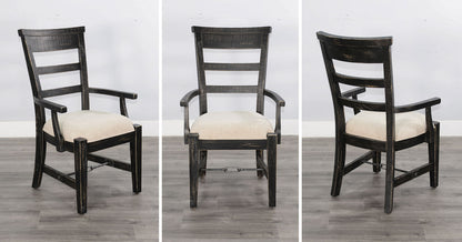 Marina - Wood Arm Dining Chair (Set of 2) - Black Sand