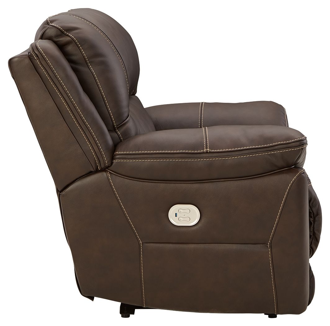 Dunleith - Zero Wall Recliner w/PWR HDRST - Chocolate