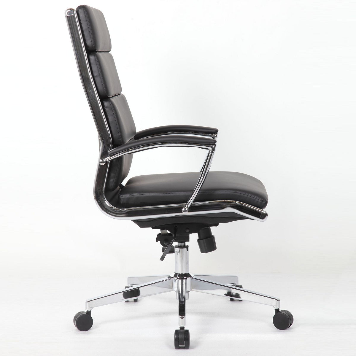 Breathable Mid Back Swivel Computer Chair With Foldable Armrest - Black