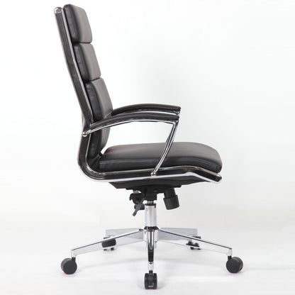 Breathable Mid Back Swivel Computer Chair With Foldable Armrest - Black