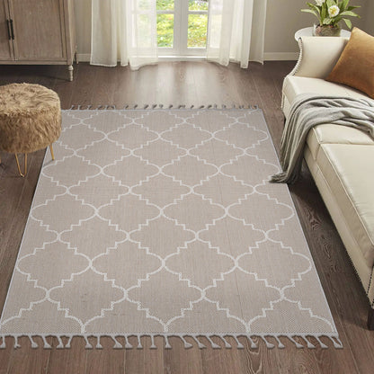 Guros - 6' X 9' Trellis Indoor / Outdoor Area Rug - Ivory