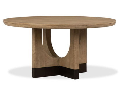 Tristan - 60" Round Dining Table - Swiss Coffee