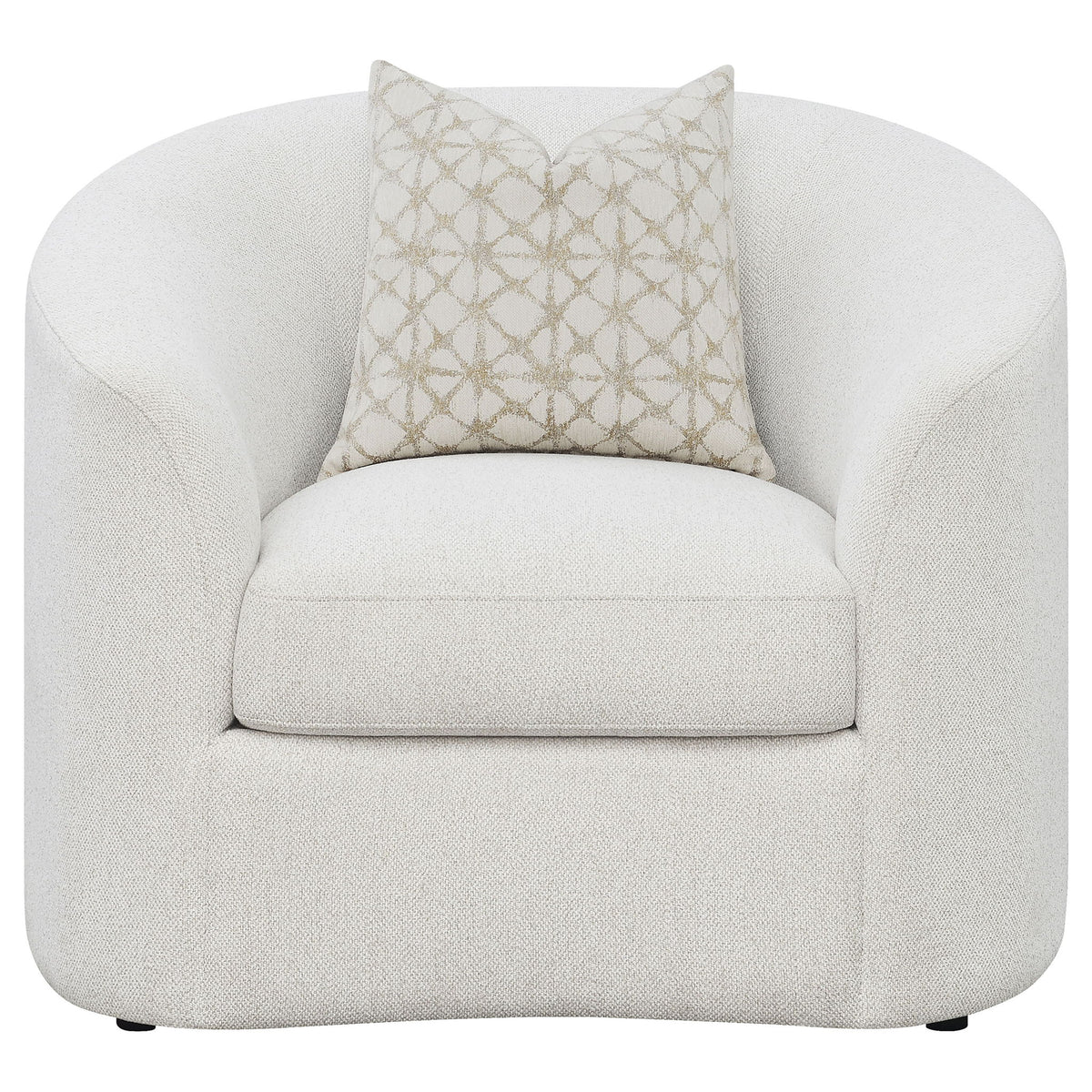Rory - Sloped Arms Chair With Pillow - White