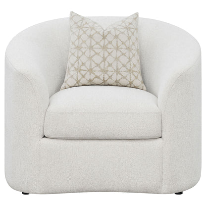 Rory - Sloped Arms Chair With Pillow - White