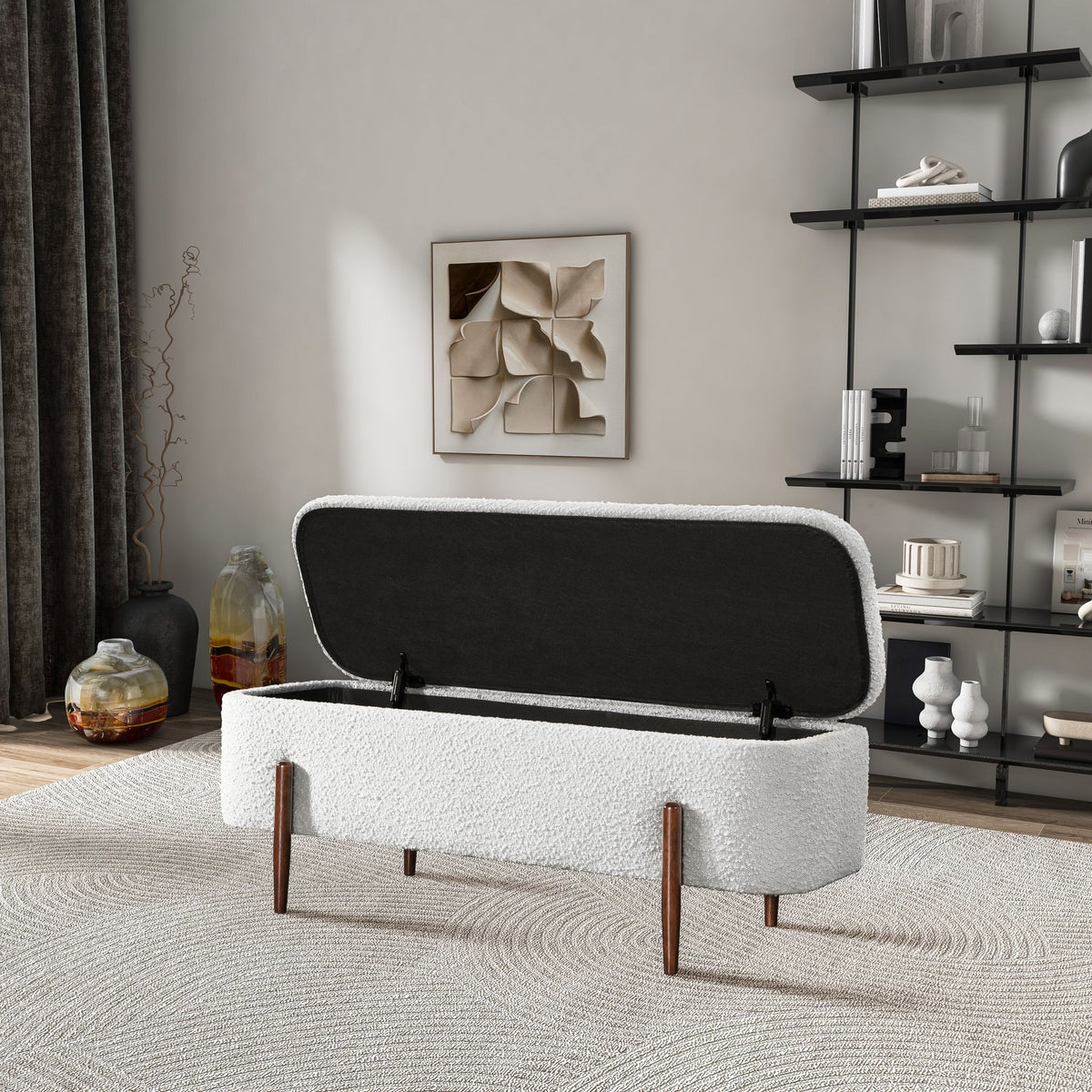 Sarna - Storage Bench - Ivory