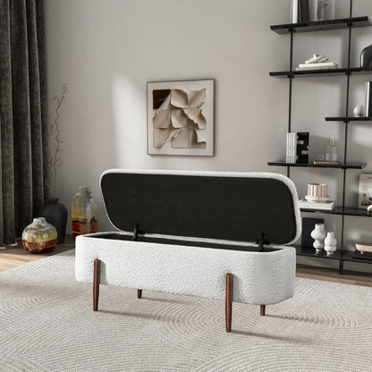 Sarna - Storage Bench - Ivory