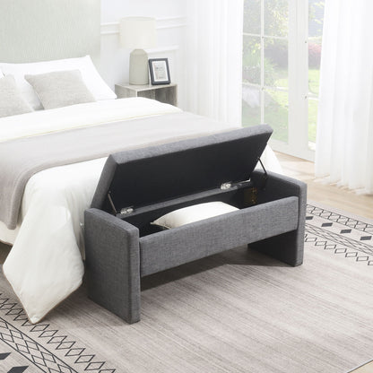 Modern Upholstered Large Bed End Bench With Storage