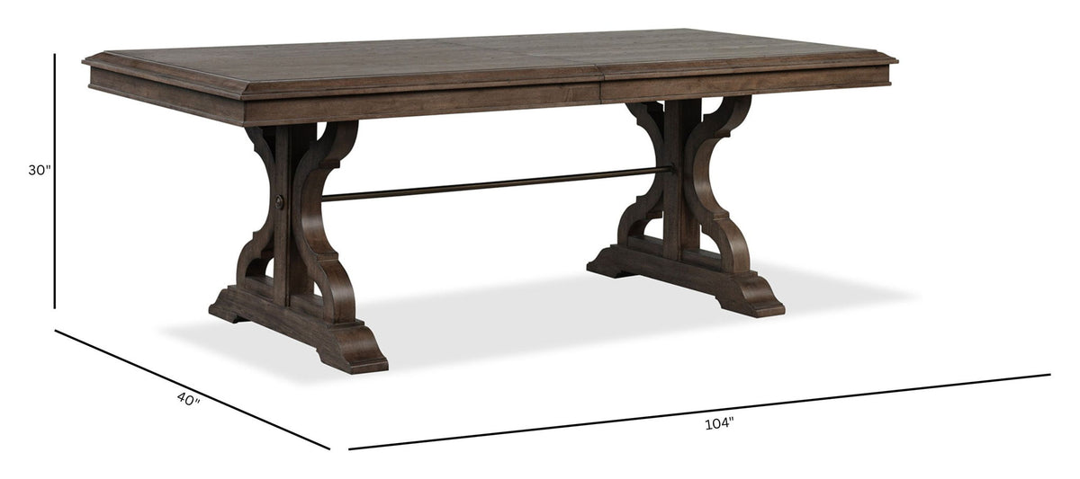 Jubilee - Extendable Trestle Dining Table - Brown