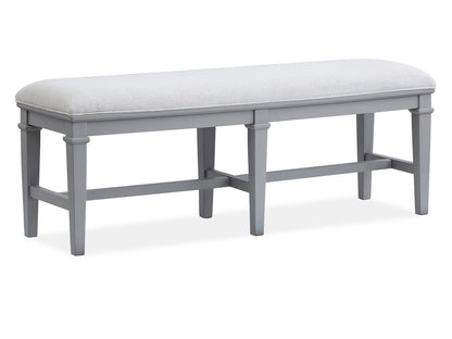 Charleston - Bench With Upholstered Seat - Harbor Gray