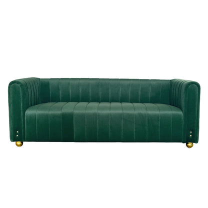 Sofa With Vertical Stripes With Accents