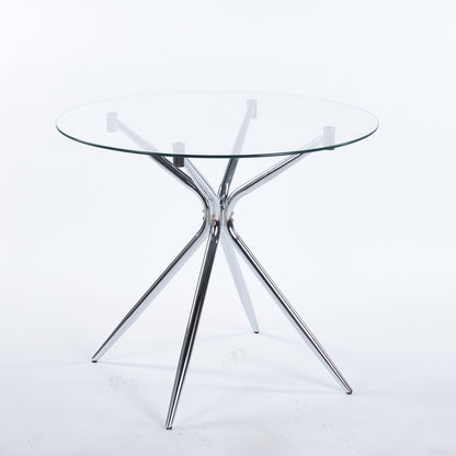 Compact Dining Table With Glass Top
