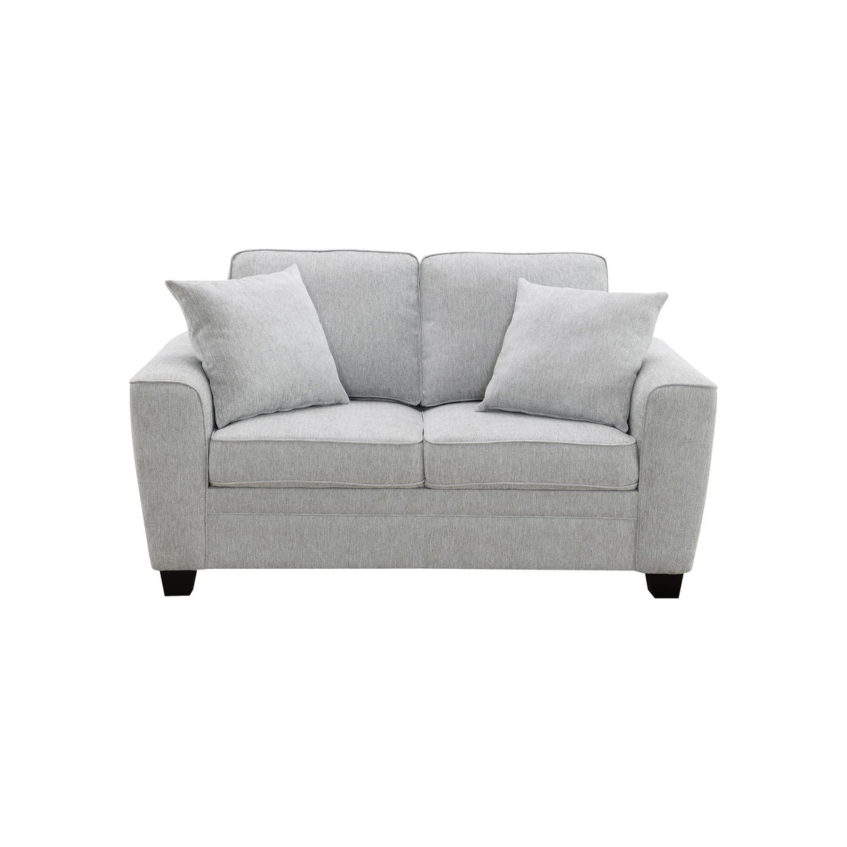 Ashbury - Loveseat With 2 Pillows - Soft Gray