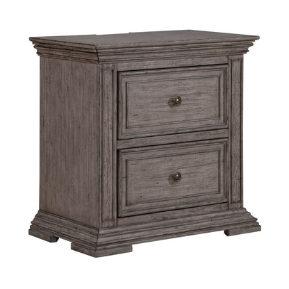 Big Valley - 2 Drawer Night Stand w/ Charging Station