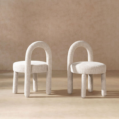 Penny - Round Arched Fully Upholstered Dining Side Chair (Set of 2)