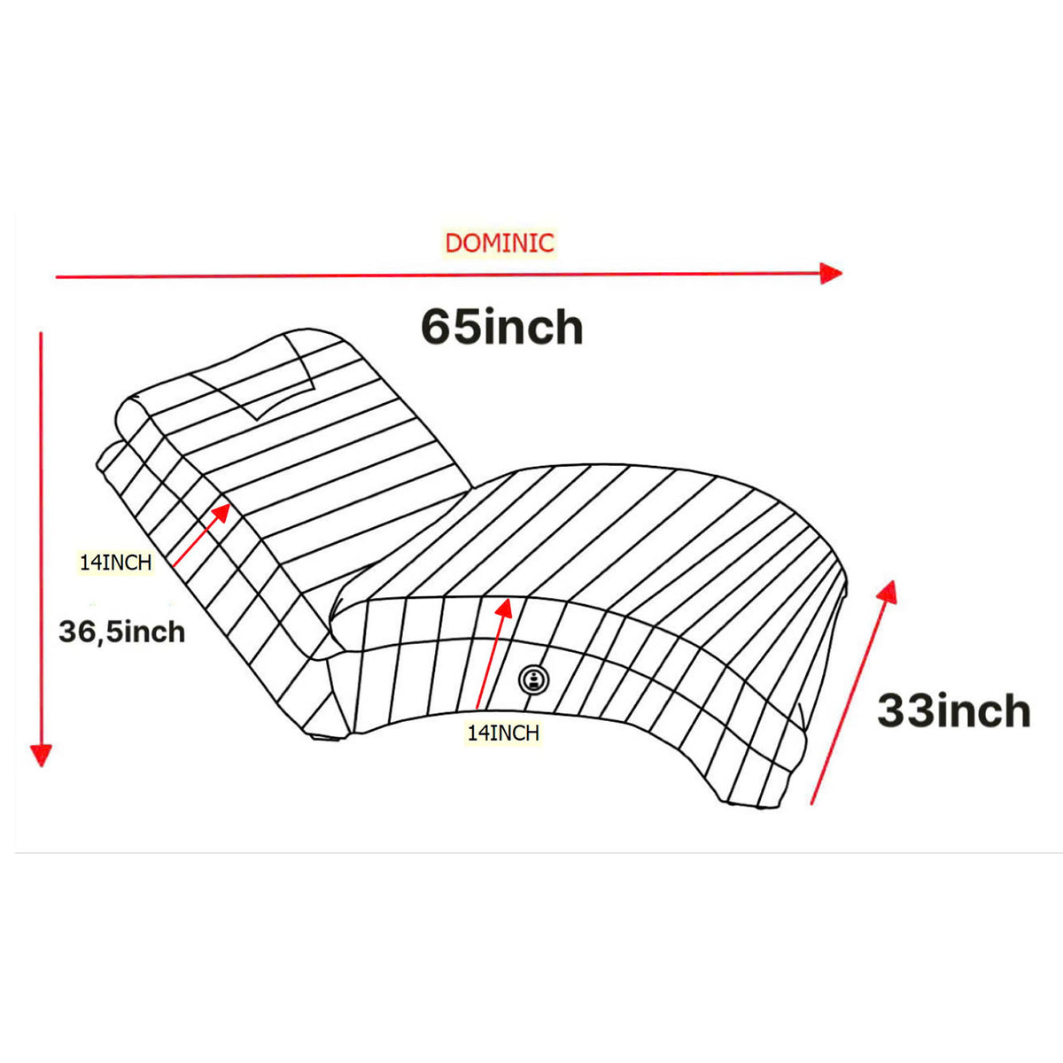 Denise - Accent Chaise With USB Support