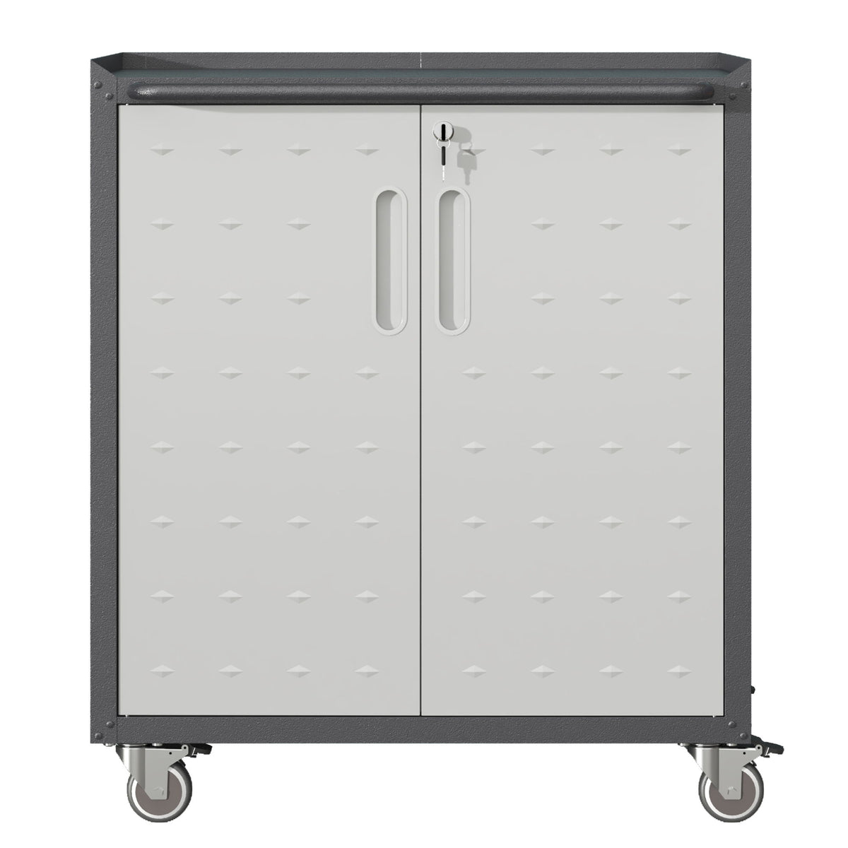 Heavy Duty Metal Garage Storage Cabinet With Wheels Sturdy Tool Organizer