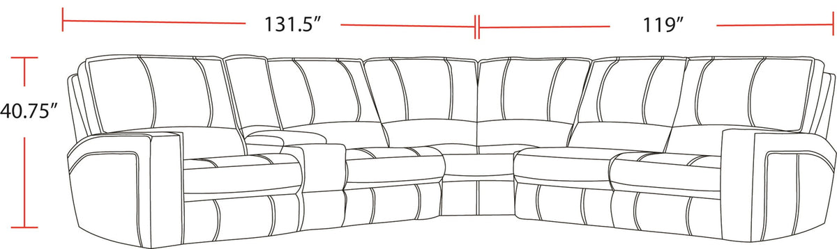 Rockford - Modular Power Reclining Sectional