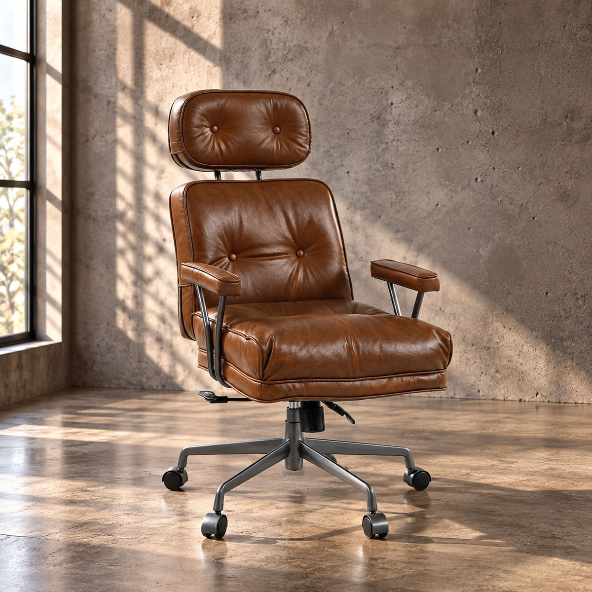 Dasya - Swivel Office Chair - Brown