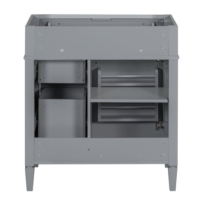 Bathroom Vanity With 2 Drawers And Tip-Out Drawer, Storage Cabinet