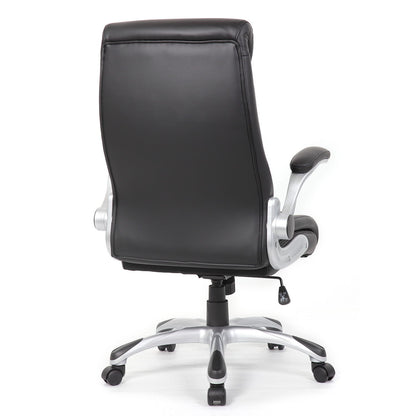 High Back Ergonomic Executive Office Chair, Adjustable Height And Lumbar Support For Home & Office - Black