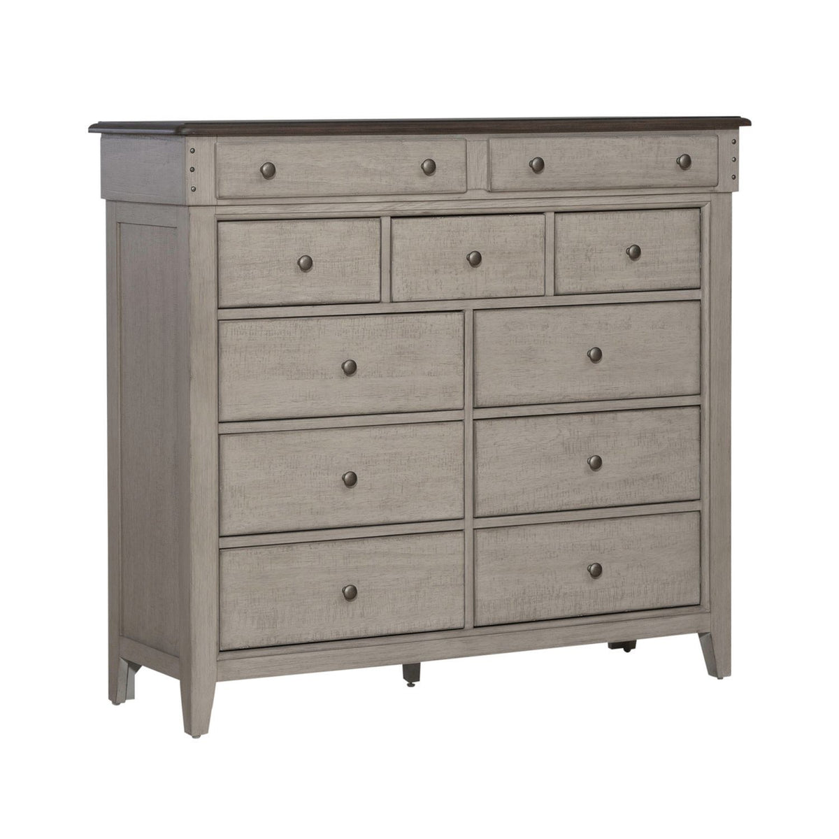 Ivy Hollow - 11 Drawer Chesser - Weathered Linen / Dusty Taupe
