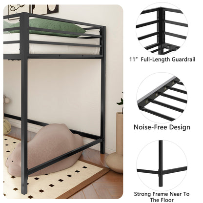 Adam - Twin Loft Bunk - Black