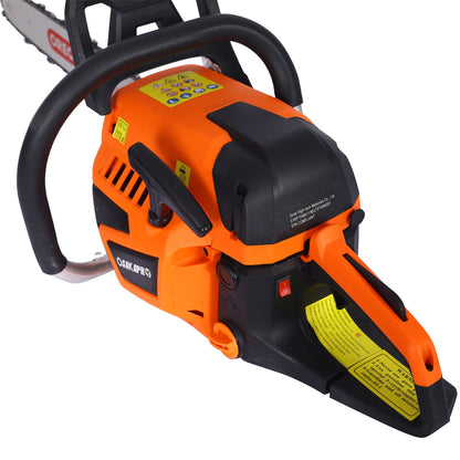 Gasoline Chainsaw 20" 52Cc For Tree And Wood Cutting - Orange