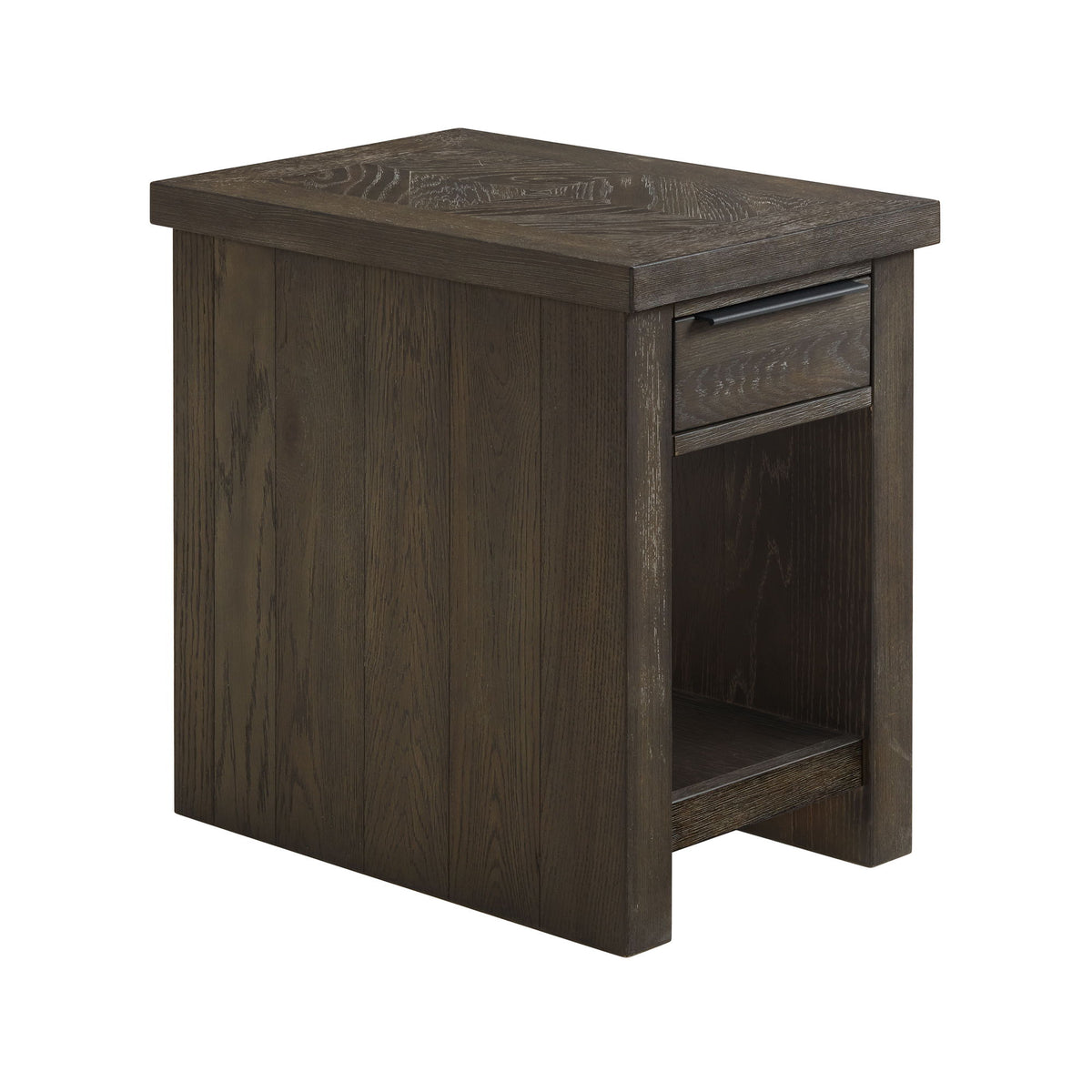 Hearst - Chairside Table - Reclaimed Chevron