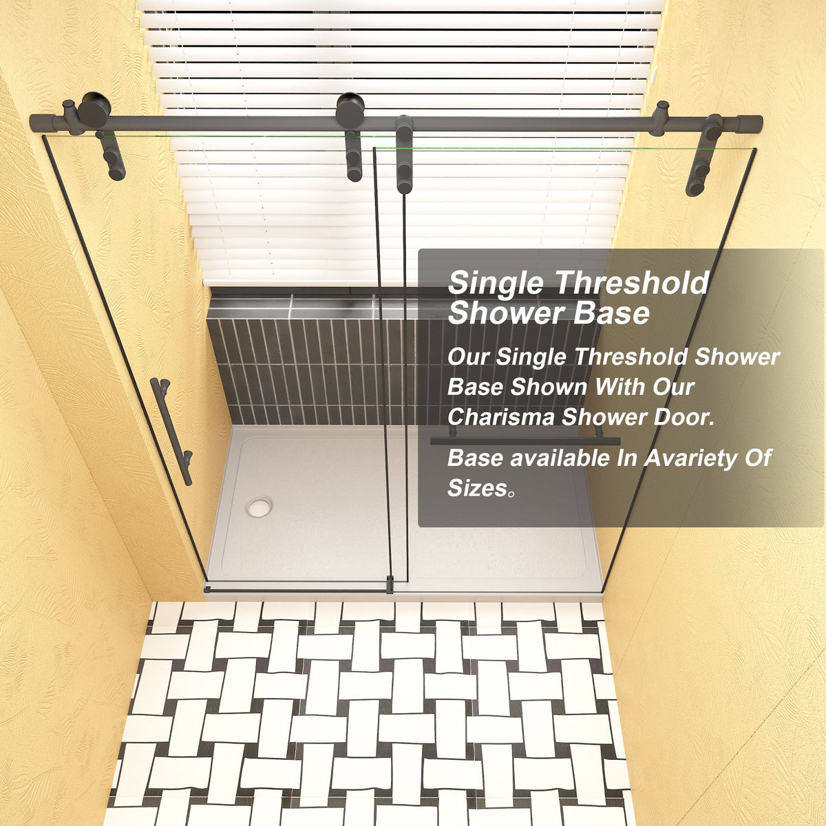 Shower Base Drain With Single Threshold Design