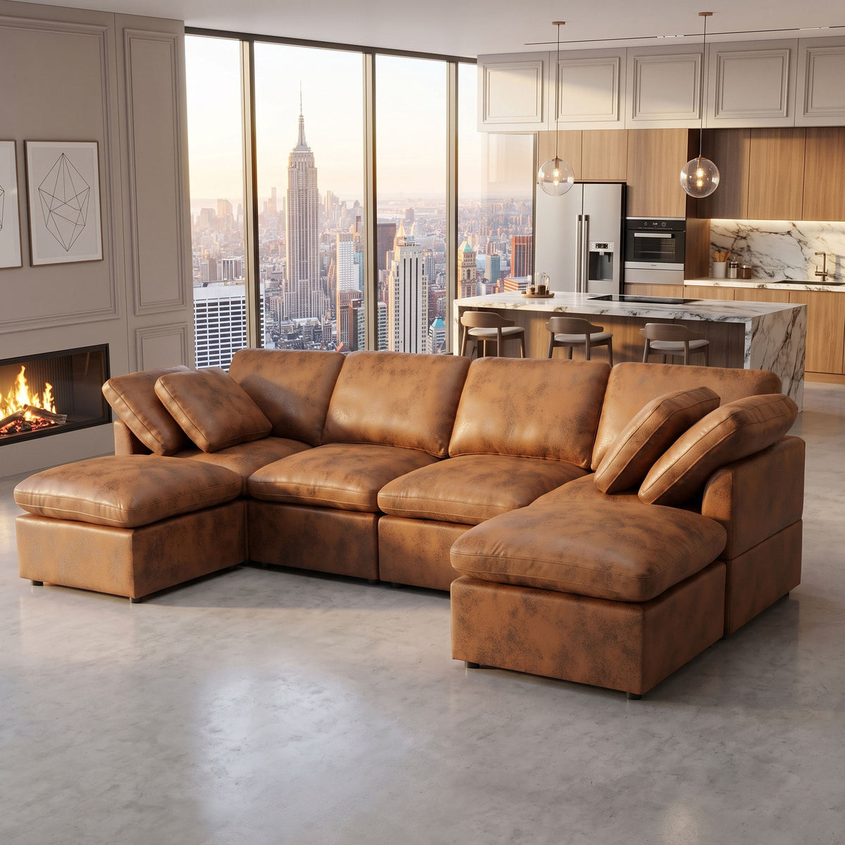 Deep Modular Cloud Sofa, Freely Configurable