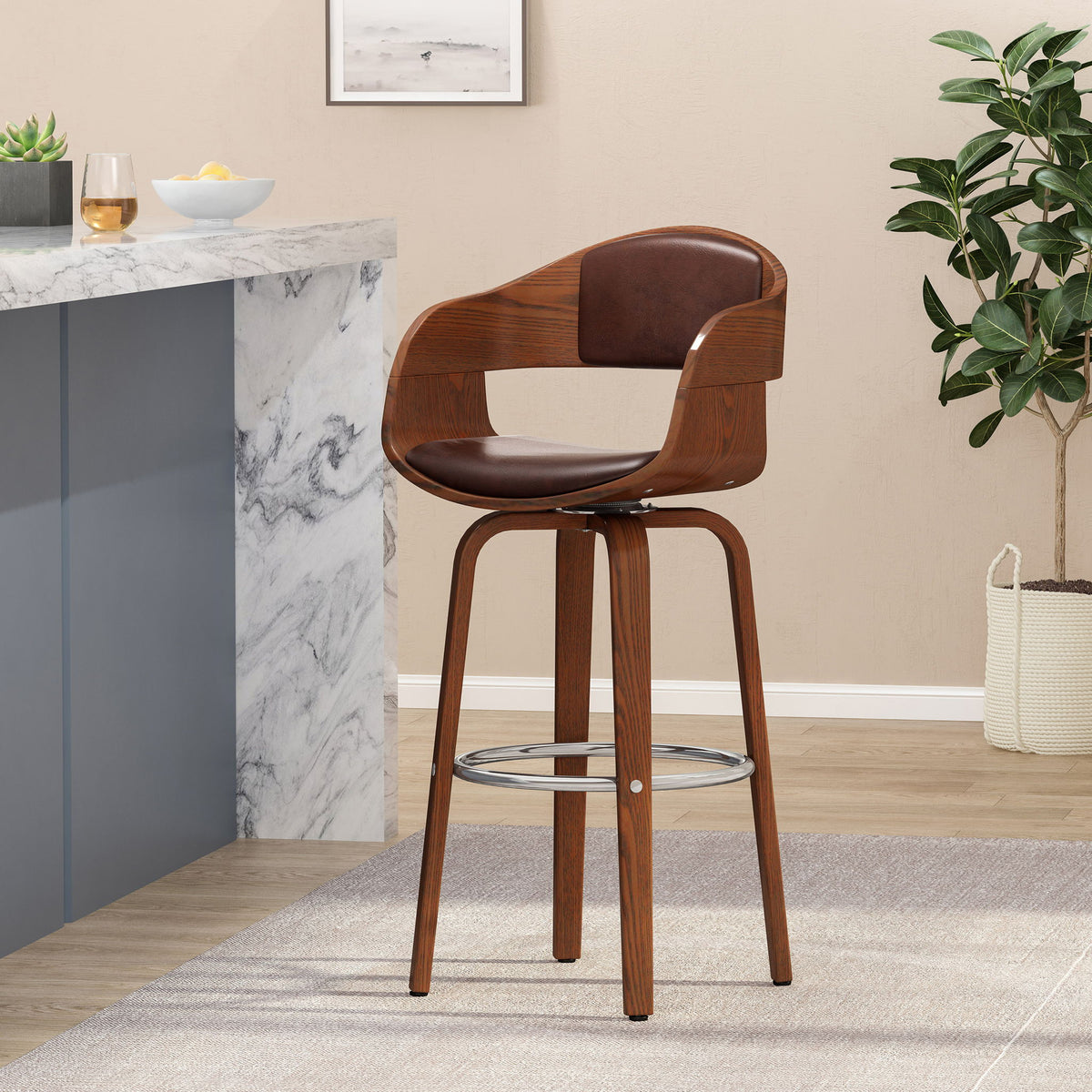 Modern Bar Stool, Swivel Function