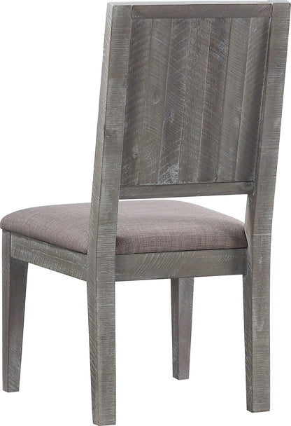 Herringbone - Solid Wood Upholstered Dining Chair (Set of 2) - Rustic Latte