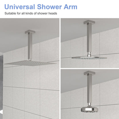 Premium 8" Ceiling Mounted Shower Arm With Flange