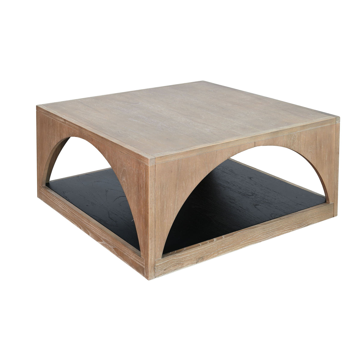 Modern - Wood Table With Arched Open Shelf Design