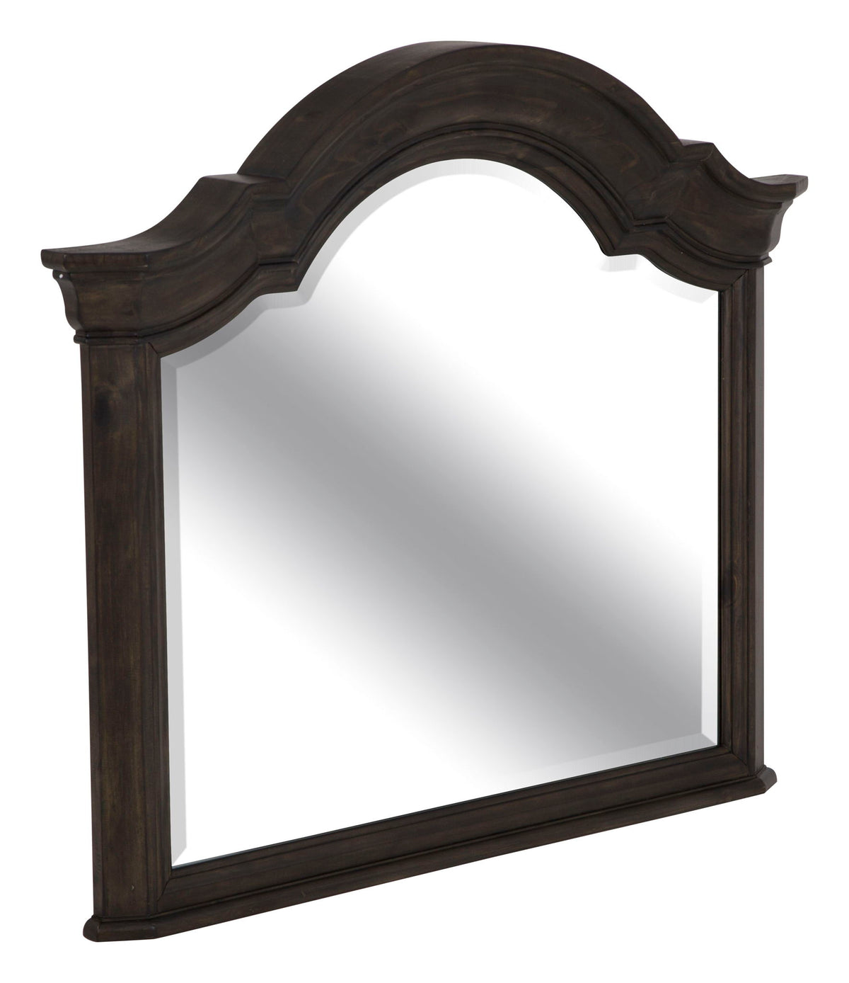 Bellamy - Drawer Dresser With Shaped Mirror - Peppercorn