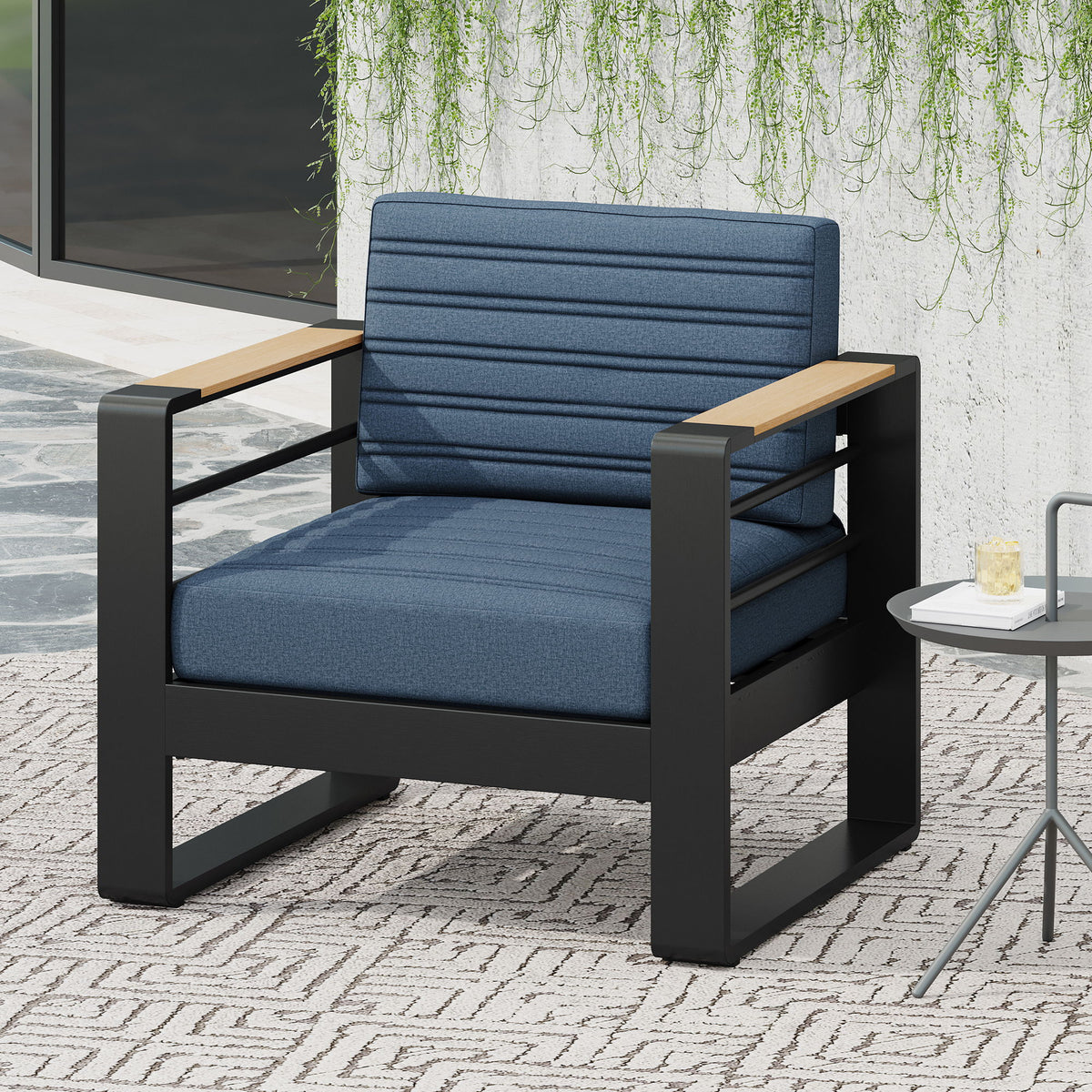 Giovanna - Club Chair Set With Aluminum Frame