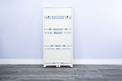 60" Folding Bookcase - White