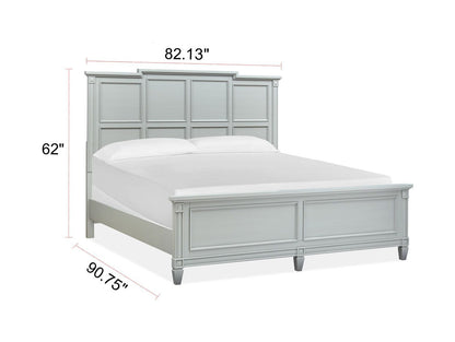 Glenbrook - Complete California King Panel Bed - Pebble