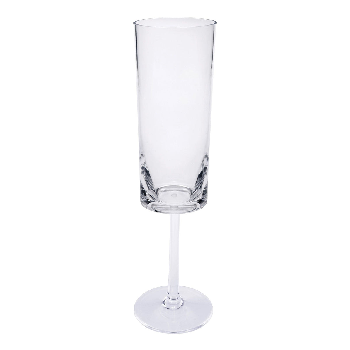 Oval Halo Unbreakable Plastic Champagne Flutes (Set of 4), Acrylic Wedding Mimosas Glasses, 4Oz - Clear
