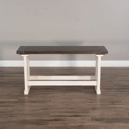 Carriage House - Counter Height Breakfast Nook Set - Cottage White / Europen Dark
