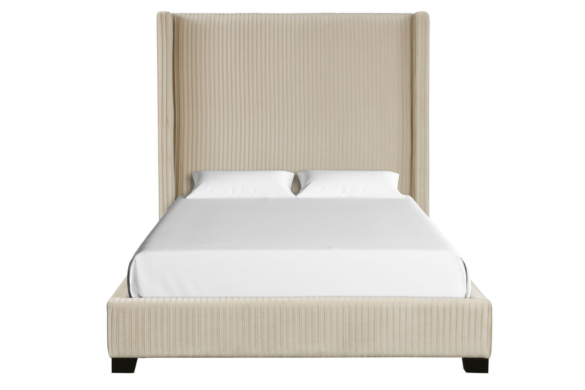 Upholstered Bed, Space-Saving Design
