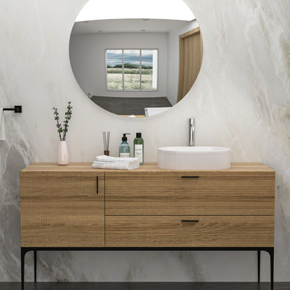Vessel Oval Bathroom Sink - White